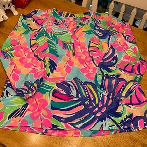 NEW WITHOUT TAGS!! LILLY PULITZER 100% SILK TOP SIZE LARGE